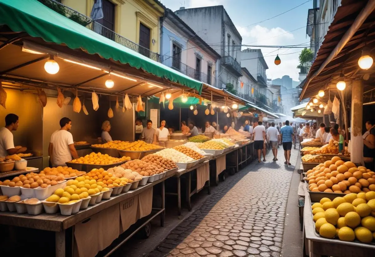 Street food i Rio de Janeiro illustration
